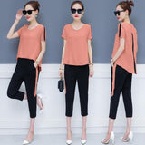 YICIYA Plus Size Large 2 Piece Set Outfit Tracksuit Sportswear Co-ord Set for Women Clothing 2019 Summer Yellow Top and Pants