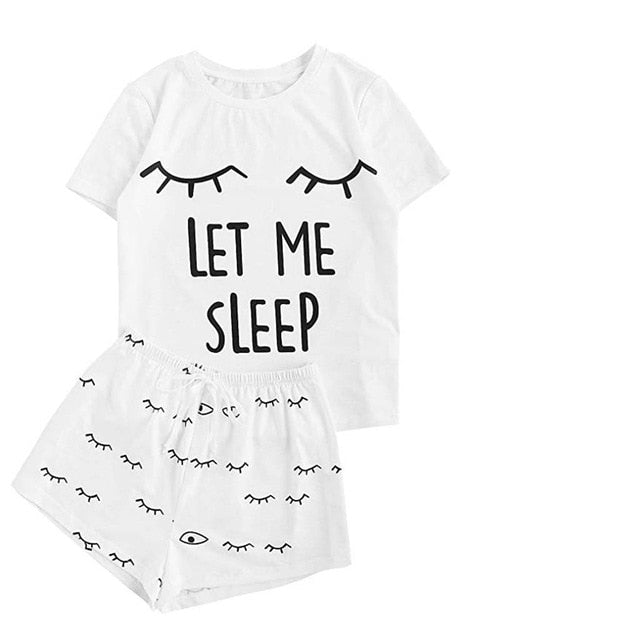 Polka Dot Cat Print kawaii Set Short Sleeve Round Collar Elastic Waist High Waist Wide Leg Fashion Loose Casual Sports Sets X8