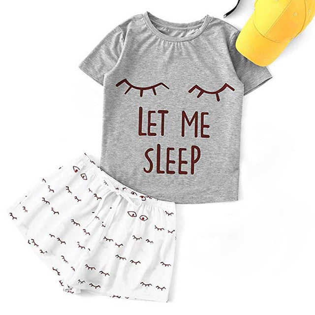 Polka Dot Cat Print kawaii Set Short Sleeve Round Collar Elastic Waist High Waist Wide Leg Fashion Loose Casual Sports Sets X8